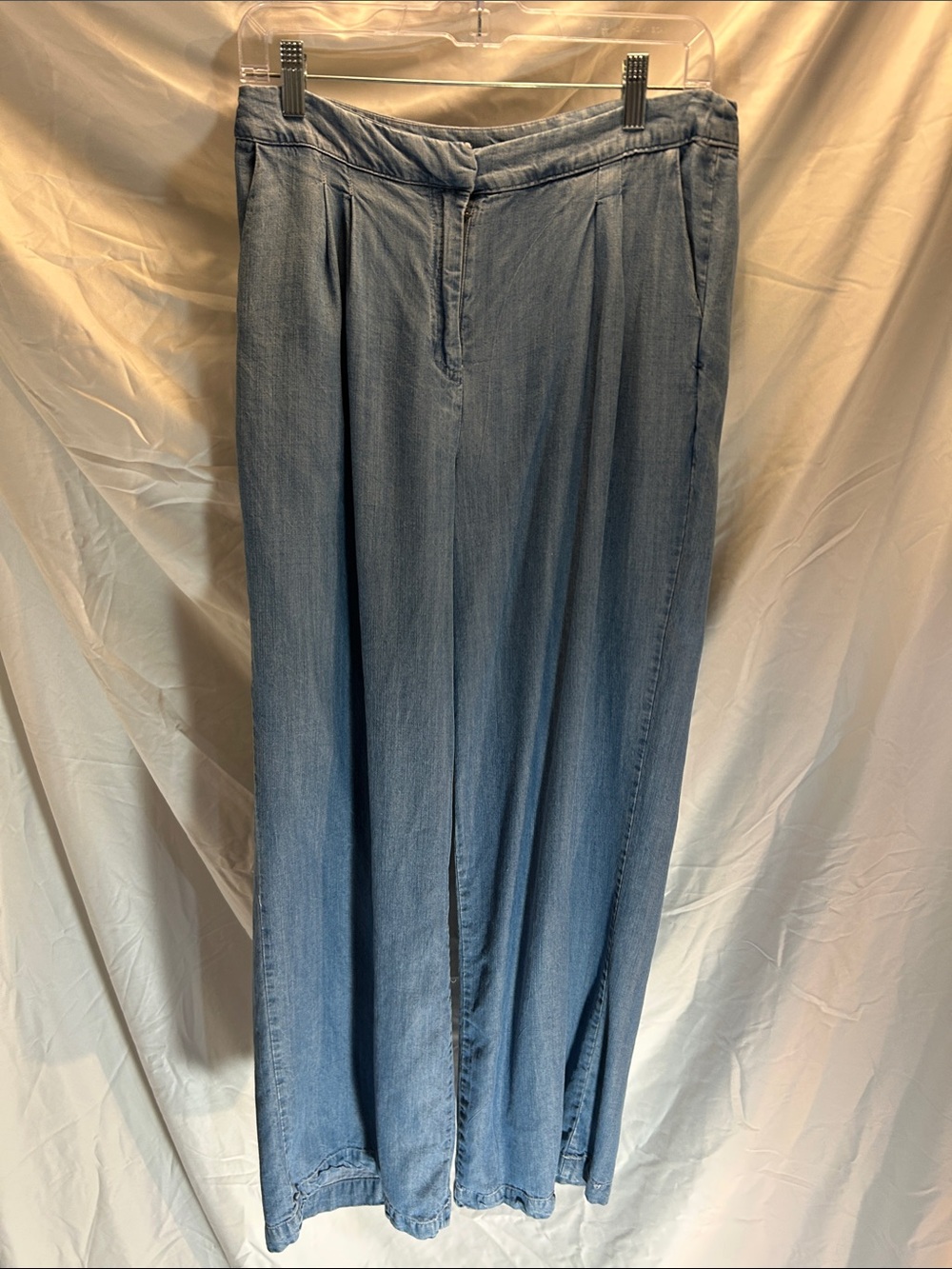 Black Tape_ Light Blue Wide Leg Pants